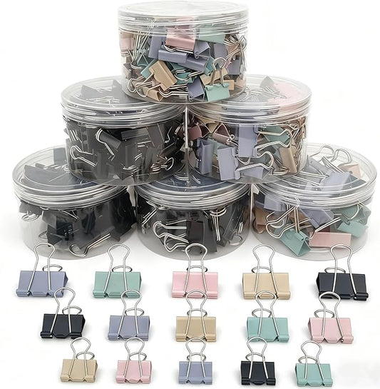 304 PCS Assorted Sizes Binder Clips Paper Clamps Including Large,Medium,Small Colored Paper Clips for Office Supplies Home School