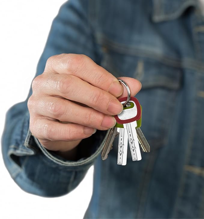 Blulu 80 Pcs Key Labels Key Color Covers Caps Tags Covers Set Plastic Keys Identifier Rings Toppers for Tags Organization House, 2 Styles(Vintage Color)