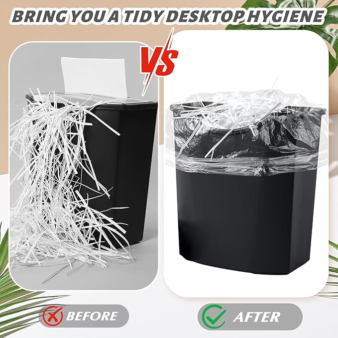 YooNotee 200 Pcs Shredder Bags Large Gallon Size Paper Shredder Bags for Home Office Paper Trash Shredded Materials(23.62 x 27.56 Inches)