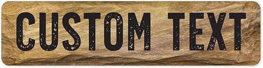 Custom Sign, Custom Street Sign, 11 Font Colors, 13 Font Styles, 4 Hole Options, 22 Sizes, 8x32 Inches, Rust Free DiBound, Fade Resistant, Made in USA by My Sign Center (Stone)
