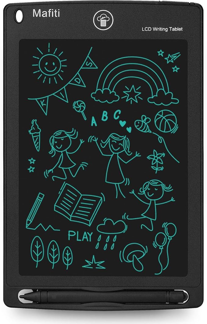 mafiti 10 Pack LCD Writing Tablet 8.5 Inch Electronic Drawing Pads for Kids Portable Ewriter Doodle Board Black