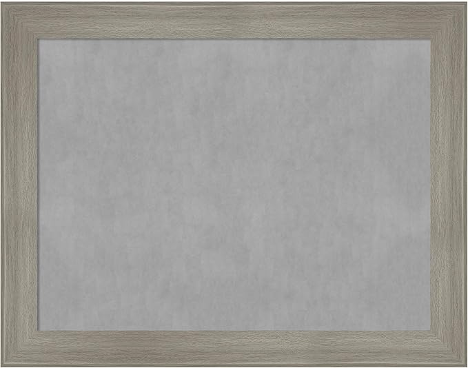 Amanti Art Grey Framed Magnetic Board 22x28 Medium Vision Board for use with Magnets, 100% Metal Sheet to Display Items as Office Decor or for Home Organization in mudroom, Kitchen or Kids Room