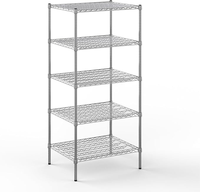 Regal Altair 24" Deep x 30" Wide x 64" Height Wire Shelving Kit | 5-Tier | NSF Commercial Storage Rack Unit