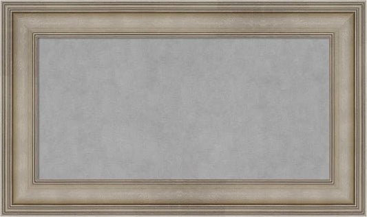 Amanti Art Silver Framed Magnetic Board 17x29 Small Vision Board for use with Magnets, 100% Metal Sheet to Display Items as Office Decor or for Home Organization in mudroom, Kitchen or Kids Room