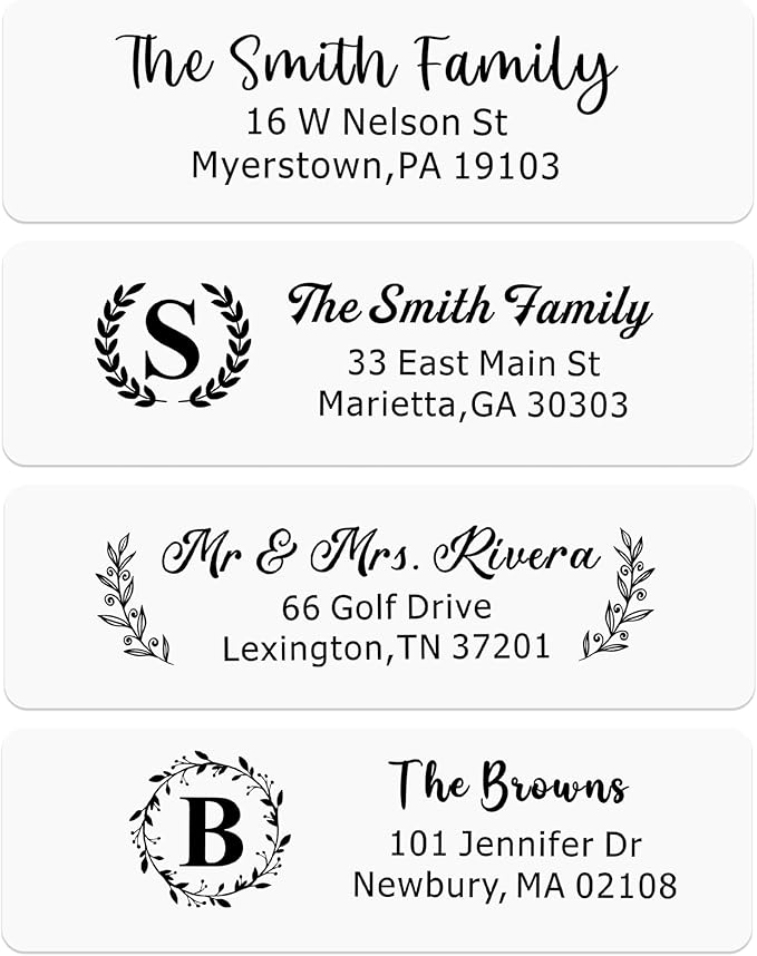 EDSG Personalized Return Address Labels, Custom Address Stickers on Sheets, Custom Address Stickers (99-990 Labels) (495)