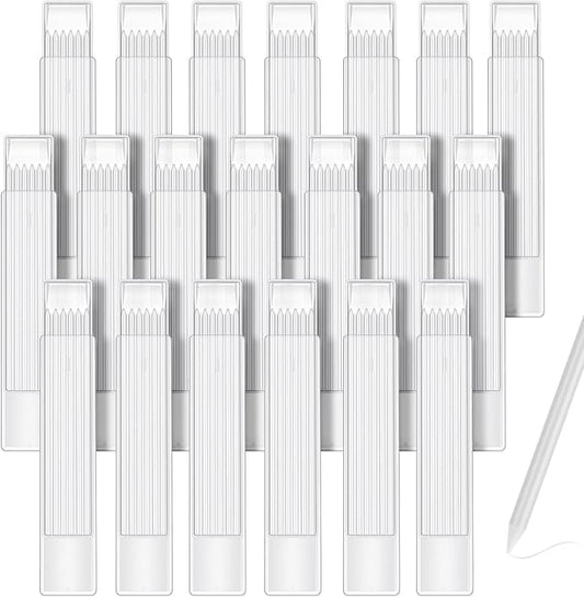 Zhehao 120 Pieces 2.8 mm Carpenter Pencils Lead Refills HB Refill for Construction Pencils Refills Mechanical for Writing Drawing Drafting Woodworking Construction (White)
