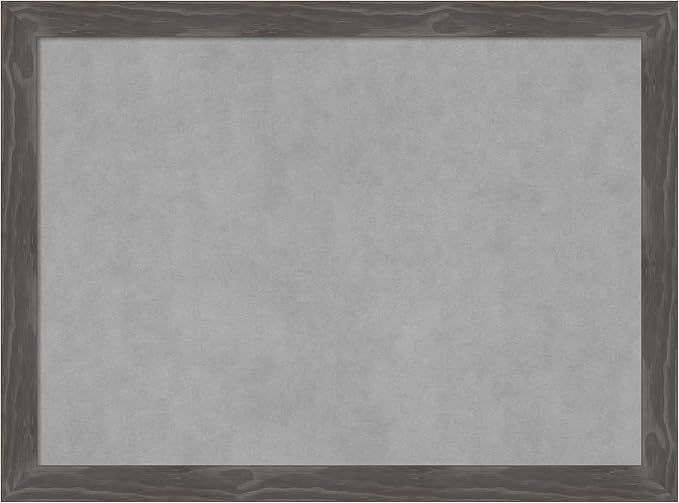 Amanti Art Grey Framed Magnetic Board 23x31 Medium Vision Board for use with Magnets, 100% Metal Sheet to Display Items as Office Decor or for Home Organization in mudroom, Kitchen or Kids Room
