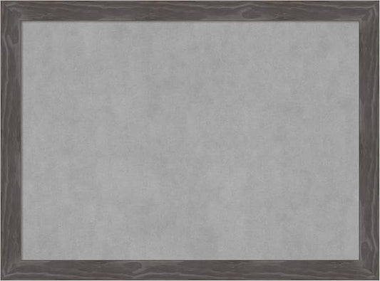 Amanti Art Grey Framed Magnetic Board 23x31 Medium Vision Board for use with Magnets, 100% Metal Sheet to Display Items as Office Decor or for Home Organization in mudroom, Kitchen or Kids Room
