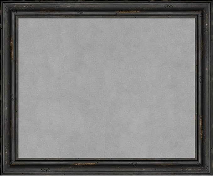 Amanti Art Black Framed Magnetic Board 19x23 Small Vision Board for use with Magnets, 100% Metal Sheet to Display Items as Office Decor or for Home Organization in mudroom, Kitchen or Kids Room