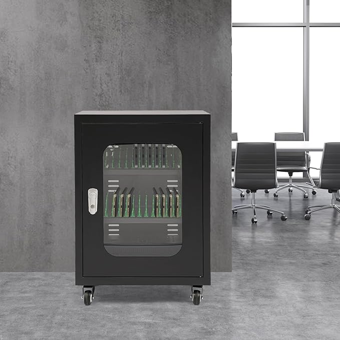 QUEWATSA Cell Phone Charging Station, 30-Device Rechargeable Mobile Phones Charging Cabinet, Locking and Charging Phone Storage Box, Mobile Charging Cart, Lockable Device Charging Locker