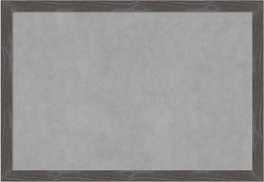 Amanti Art Grey Framed Magnetic Board 27x39 Large Vision Board for use with Magnets, 100% Metal Sheet to Display Items as Office Decor or for Home Organization in mudroom, Kitchen or Kids Room