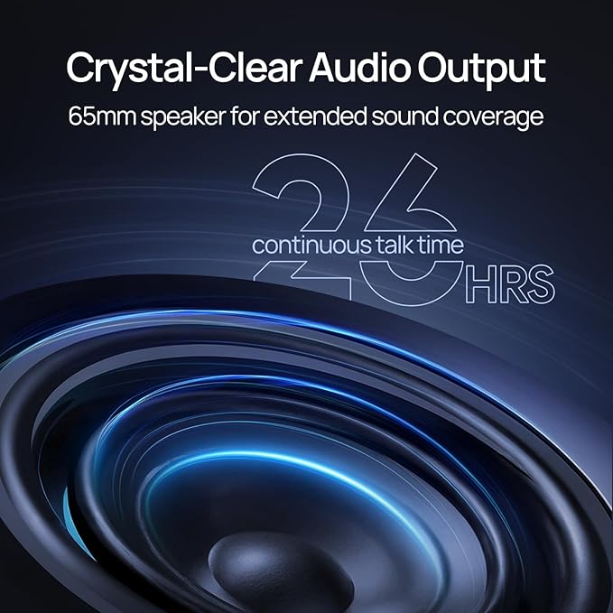 Yealink Bluetooth Speakerphone SP96 with Dongle Support Daisy-Chain 26H Talk Time Teams Certified 65mm Conference Speaker and 6 Microphones Array LCD Screen Smart AI Noise-Canceling