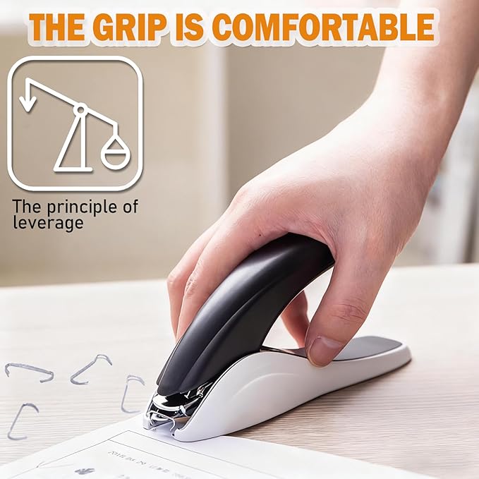 Aterflym Professional Staple Remover & Puller – Staple Remover Without Tearing, Heavy Duty Stapler Remover Tool, White & Black, 2 Pack for Office/Desk/Classroom