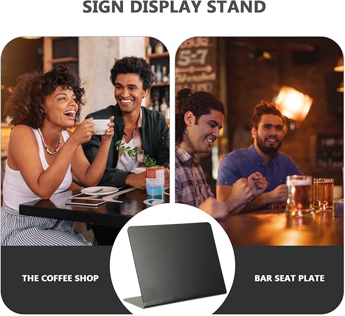 VILLCASE 10pcs Mini Chalkboard Signs Reusable Acrylic Desktop Message Boards Small Table Blackboards for Weddings Parties Restaurant Display