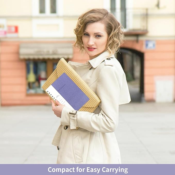 Spiral Notebook-5.75" x 8.125" College Ruled Journal with Inner Pockets and 160 Pages,PU Leather Cover Business Journal, Twin-Wire Binding Notebook Perfect for Office & Home School Supplies 3 pack Pink/MintGreen/Violet