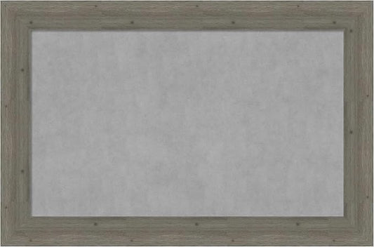 Amanti Art Grey Framed Magnetic Board 31x47 Large Vision Board for use with Magnets, 100% Metal Sheet to Display Items as Office Decor or for Home Organization in mudroom, Kitchen or Kids Room
