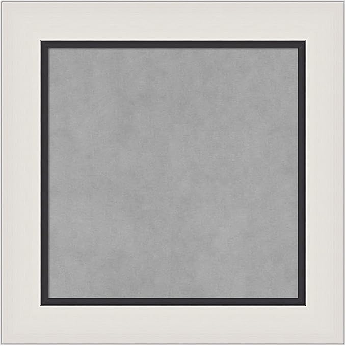 Amanti Art Silver Framed Magnetic Board 22x22 Small Vision Board for use with Magnets, 100% Metal Sheet to Display Items as Office Decor or for Home Organization in mudroom, Kitchen or Kids Room