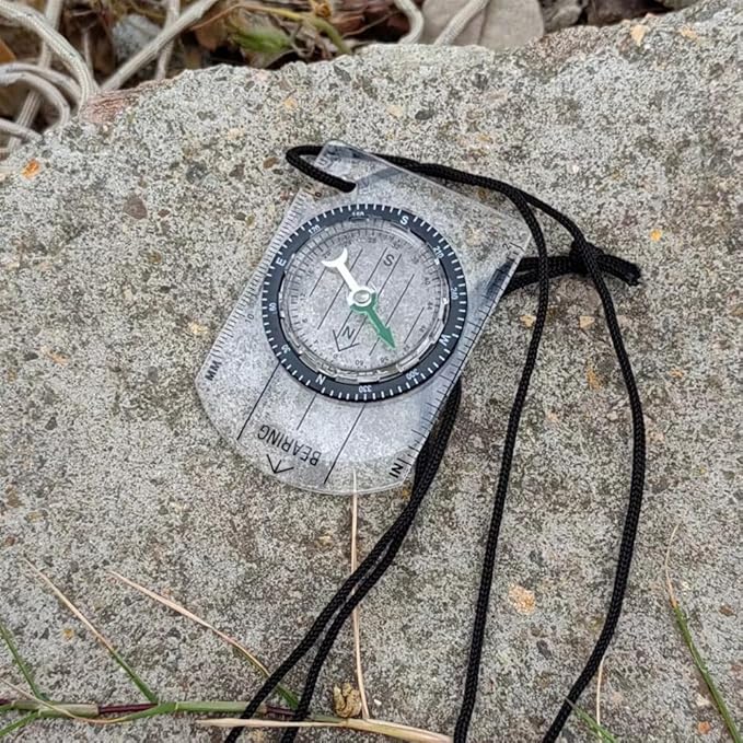 BOSOIRSOU 12pcs Orienteering Compass Set - Waterproof, Map Compass for Hiking, Backpacking, Camping, Kids, Travelling
