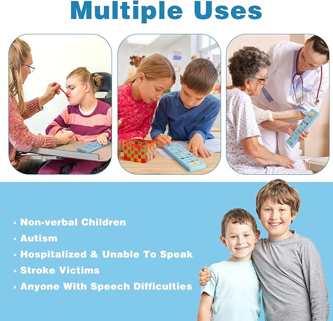Joyreal AAC Device for Autism, Non Verbal Communication Tools for Speech Therapy & Stroke Rehab. Autism Talking Aids with 6 Programmable Buttons & Adjustable Volume, Autism Toys for Kids and Adults