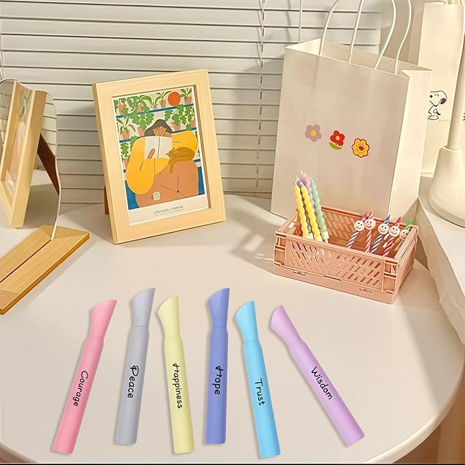 EooUooIP Aesthetic Highlighters, 6 Pack Tank Style Highlighters, Pastel Color, Chisel Tip, No Bleed Bible Highlighter, Assorted Colors, School Supplies