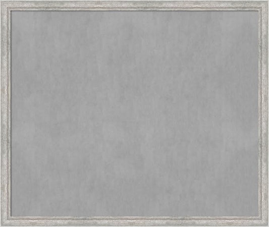 Amanti Art Silver Framed Magnetic Board 43x51 Oversize Vision Board for use with Magnets, 100% Metal Sheet to Display Items as Office Decor or for Home Organization in mudroom, Kitchen or Kids Room
