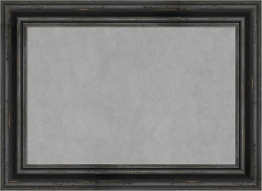 Amanti Art Black Framed Magnetic Board 21x29 Medium Vision Board for use with Magnets, 100% Metal Sheet to Display Items as Office Decor or for Home Organization in mudroom, Kitchen or Kids Room