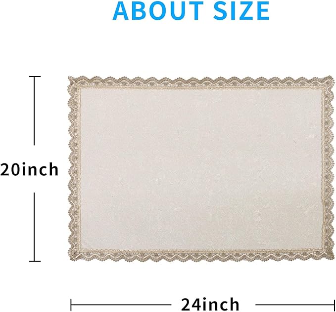 MINJIATEX Couch arm Covers,Non-Slip lace Sofa arm Covers Set of 2 Washable Sofa armrests Covers for Living Room Recliner Chair arm Cover Protectors for Leather Sofa armrest slipcover (GYDF-Beige)