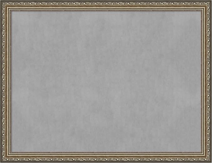 Amanti Art Silver Framed Magnetic Board 20x26 Medium Vision Board for use with Magnets, 100% Metal Sheet to Display Items as Office Decor or for Home Organization in mudroom, Kitchen or Kids Room