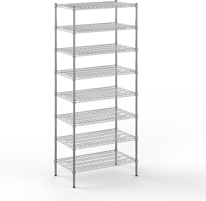 Regal Altair 21" Deep x 36" Wide x 86" Height Wire Shelving Kit | 8-Tier | NSF Commercial Storage Rack Unit