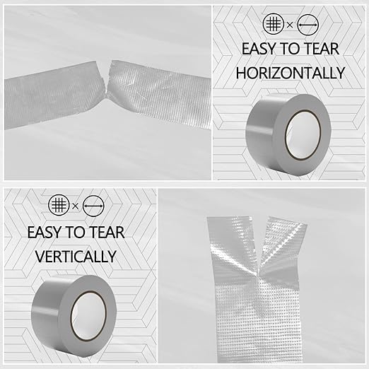 SWRT 24-Pack 9 Mil Silver Heavy Duty Duct Tape Strong Adhesive, 2 Inch x 720 Yd Duct Heavy Duty Waterproof All Weather Gray Duct Tape No Residue Sealing & Patching for Indoor&Outdoor Repair