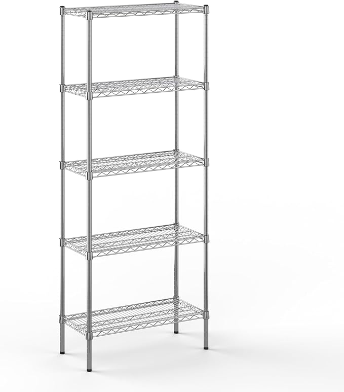 Regal Altair 14" Deep x 30" Wide x 74" Height Wire Shelving Kit | 5-Tier | NSF Commercial Storage Rack Unit