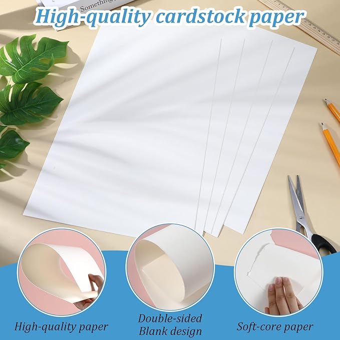 8.5" x14" Legal Size White Cardstock - 100 Sheets Thick Card Stock, 80lb/230g Heavyweight Printable Legal Size Paper for Invitations, Menus, Wedding, DIY Cards