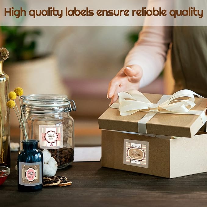 Zonon 500 Pcs Clear Labels Label Protector Clear Stickers Wafer Seals Waterproof Labels for Protecting Barcodes, Numbers and Stickers (1.96 x 1.96 Inch,Square)