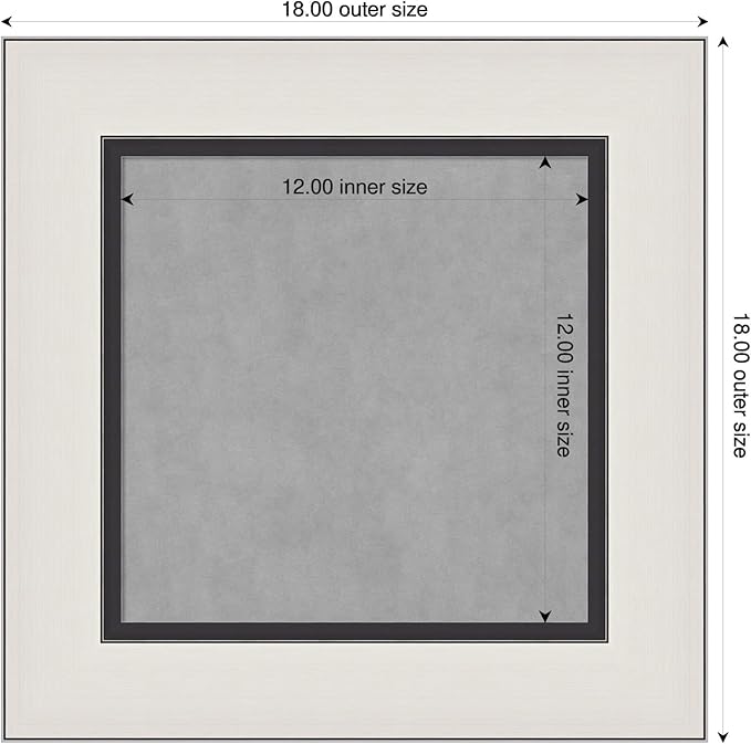 Amanti Art Silver Framed Magnetic Board 18x18 X-Small Vision Board for use with Magnets, 100% Metal Sheet to Display Items as Office Decor or for Home Organization in mudroom, Kitchen or Kids Room