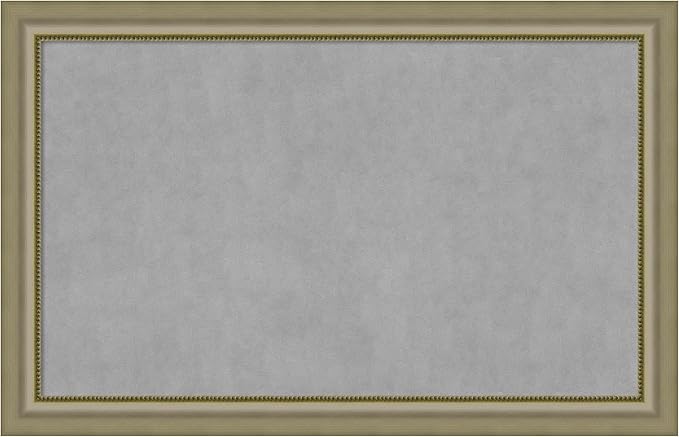 Amanti Art Silver Framed Magnetic Board 29x45 Large Vision Board for use with Magnets, 100% Metal Sheet to Display Items as Office Decor or for Home Organization in mudroom, Kitchen or Kids Room