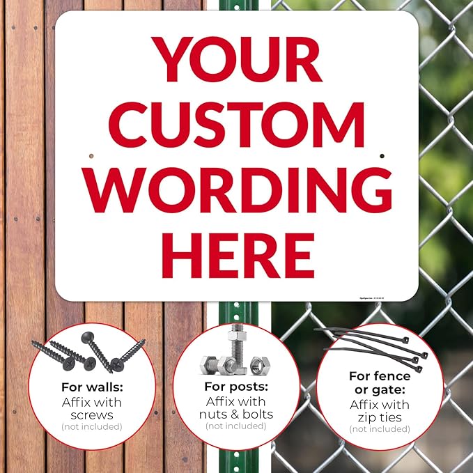 Custom Sign, Personalized Metal Signs, Customize for Office, Business, Workplace, Office, Home, Delivery Signs 24x30 Inches, Rust Free .063 Aluminum, Fade Resistant, Made in USA by Sigo Signs