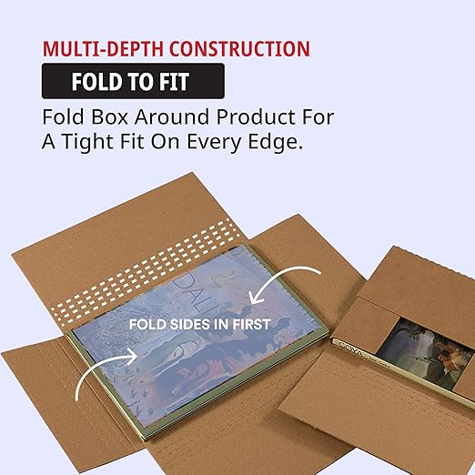Tape Logic TLM1081K Easy-Fold Mailers, 10 1/4 x 8 1/4 x 1 1/4, Kraft (Pack of 50)