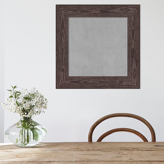 Amanti Art Black Framed Magnetic Board 22x22 Small Vision Board for use with Magnets, 100% Metal Sheet to Display Items as Office Decor or for Home Organization in mudroom, Kitchen or Kids Room