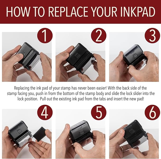 Self Inking Modern Address Stamps | Custom Return Address Stamper (Traditional Serif, Xtra Large)