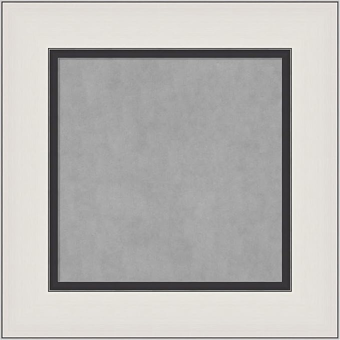 Amanti Art Silver Framed Magnetic Board 18x18 X-Small Vision Board for use with Magnets, 100% Metal Sheet to Display Items as Office Decor or for Home Organization in mudroom, Kitchen or Kids Room