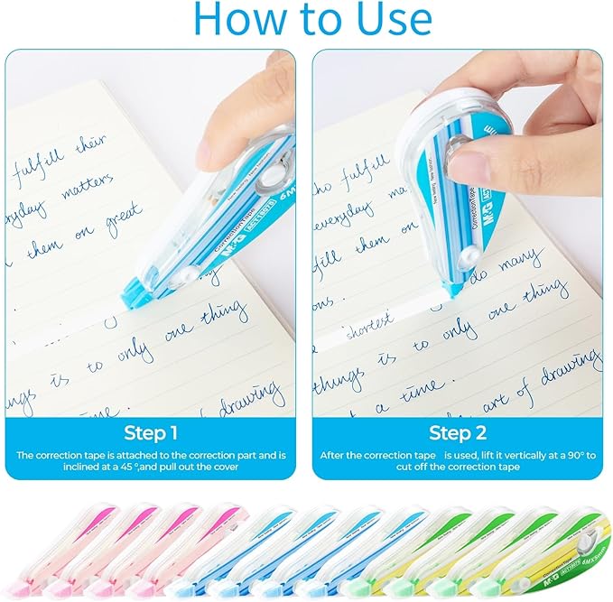 M&G 12 pack Correction Tape，19.7 feet correction tape, Easy to Use Applicator for Instant Corrections, Office Products
