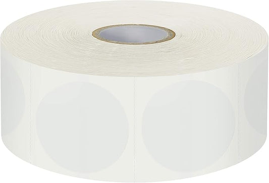 1500 PCS 1.5" Round Clear Transparent Package Envelope Mail Wafer Seal Sticker Labels Mega Bundle with Perforation Line in Roll