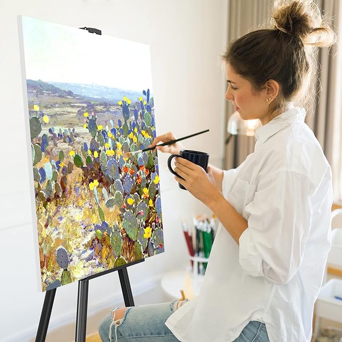 Easels for Painting Canvas, Aredy 66" Art Easel for Drawing, Portable Painting Easel Stand, Metal Table Top Easel