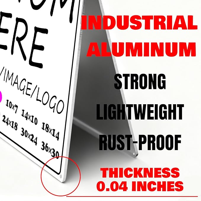 Custom Signs Outdoor-30×24inches-Large size,Prefabricated holes, weather-resistant, rust-proof,Optional reflective, night road signs, night warning signs