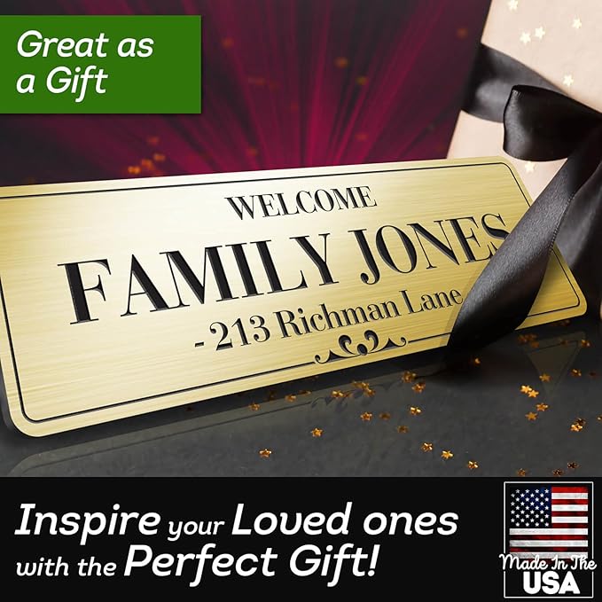 Name Plates for Doors, Custom Office Door Signs, Personalized Wall Plaques - 2.5x8 Inch, 18 Colors, (Prestige) Made in USA By My Sign Center