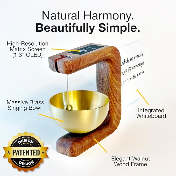 Pro Timer P2 - Elegant Wooden Pomodoro Timer - an Original Productivity Tool with Magnetic Memo Board – High-End Quality Desk Device for Focus, Meditation & Productivity - Ideal for Work & Study