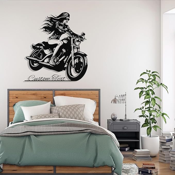 Custom Motorcycle Metal Sign Personalized Biker Name Sign Motorcycle Wall Art Motorbike Signs Garage Decor Gift for Bikers Motorcycle Lover Gifts