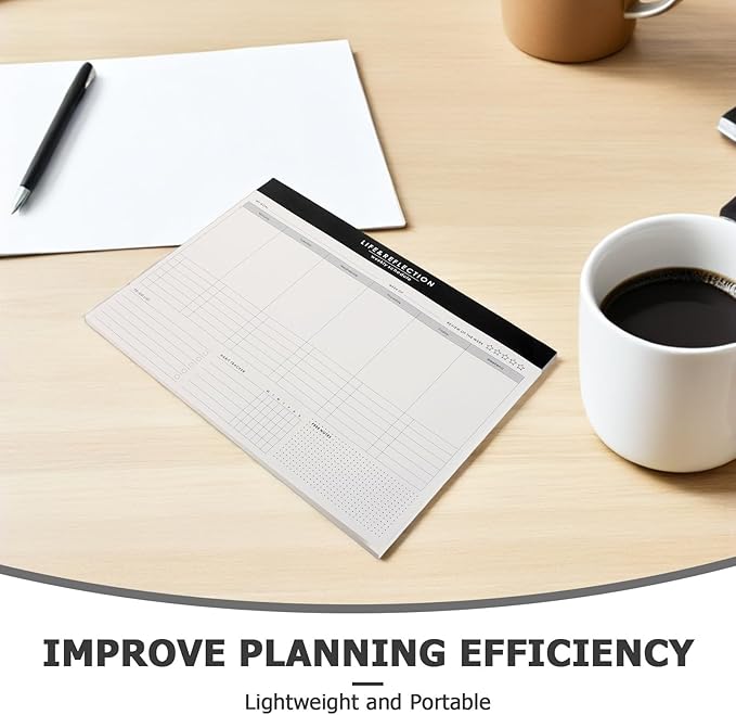 Generic 1 Book Work Goal Planning Notepad Weekly Planner - School Planner Notepad Work Task Organizer - Weekly Schedule Pad for Desk Organizer