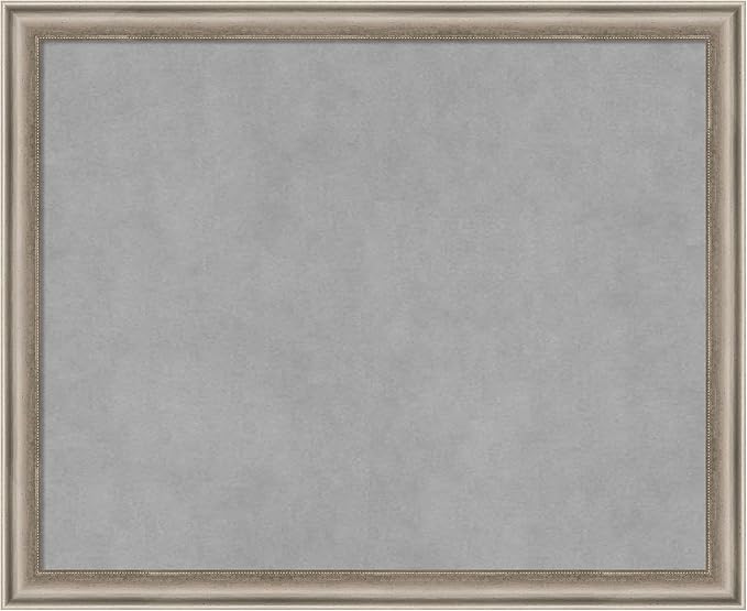 Amanti Art Silver Framed Magnetic Board 18x22 Small Vision Board for use with Magnets, 100% Metal Sheet to Display Items as Office Decor or for Home Organization in mudroom, Kitchen or Kids Room
