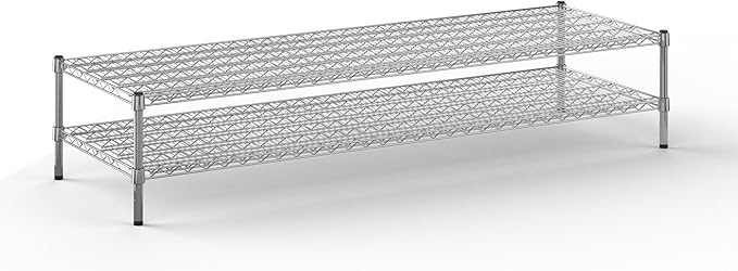 Regal Altair 24" Deep x 72" Wide x 14" Height Wire Shelving Kit | 2-Tier | NSF Commercial Storage Rack Unit